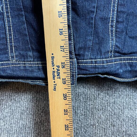 Rue 21 Button Up Jean Jacket Women's Medium Blue Long Sleeve Streetwear Denim - Picture 5 of 7